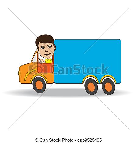 Clipart Vector Of Truck Driver   Illustration Of A Truck Driver