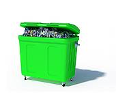 Colored Trash Recycling Bin
