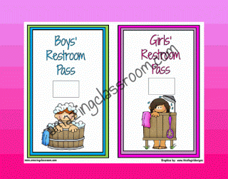 Com Blog  Free Cute Adorable Boys  And Girls  Restroom Pass