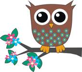 Cute Little Brown Owl   Clipart Graphic