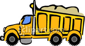 Dump Truck Carrying Dirt   Royalty Free Clipart Picture