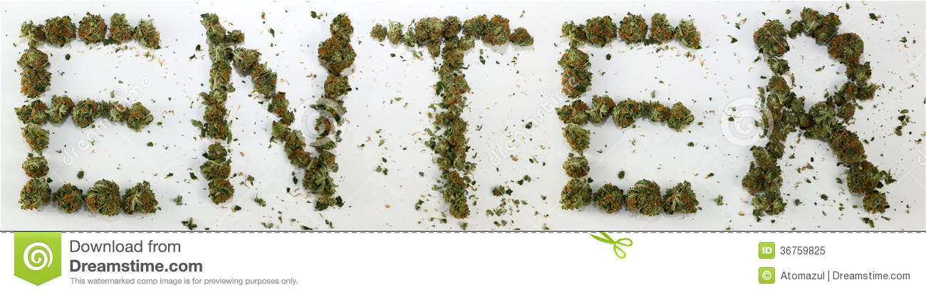 Enter Spelled With Marijuana Royalty Free Stock Photo   Image