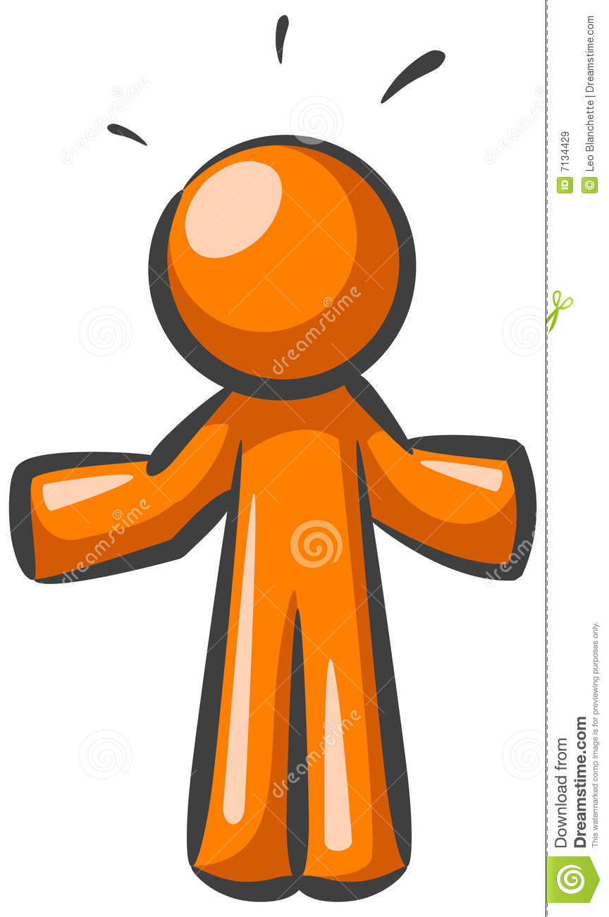 Exasperated Orange Man Royalty Free Stock Images   Image  7134429