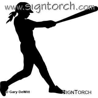 Girls Softball 001   Sports Signtorch 2012 Series Vector Art