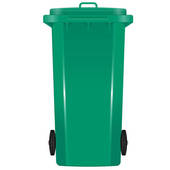 Green Garbage Bin With Wheels   Clipart Graphic