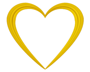 Heart Clip Yellow Glow Png