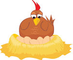Hen On Nest Clipart   Clipart Panda   Free Clipart Images