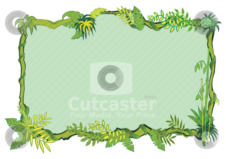 Jungle Frame Concept In Vector Stock Vector Clipart Jungle Frame