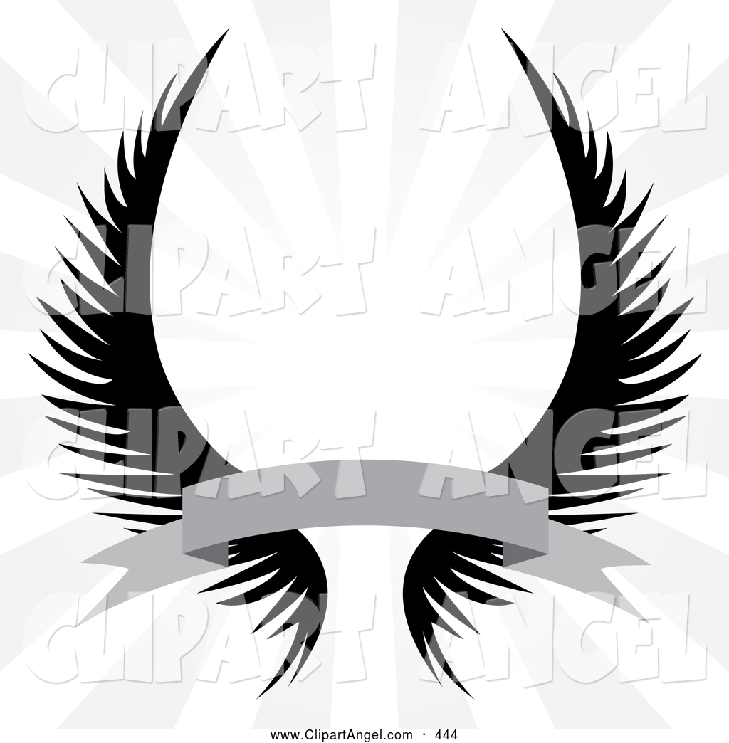 Larger Preview  Illustration Vector Of A Pair Of Gothic Angel Wings