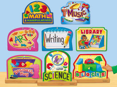 Learning Center Wooden Signs At Lakeshore Learning