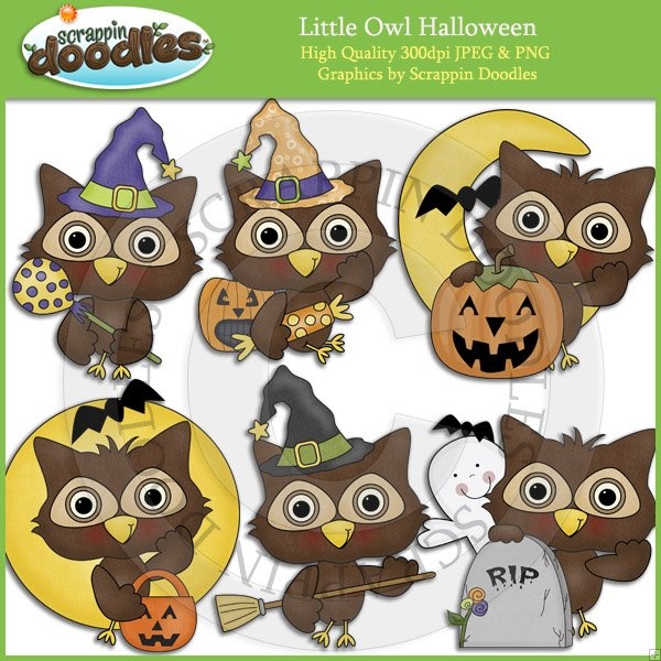 Little Owl Halloween Clip Art Download   My Art   Pinterest