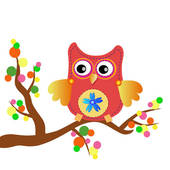Little Sweet Owl   Royalty Free Clip Art