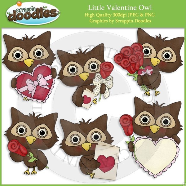 Little Valentine Owl Clip Art Download   My Art   Pinterest