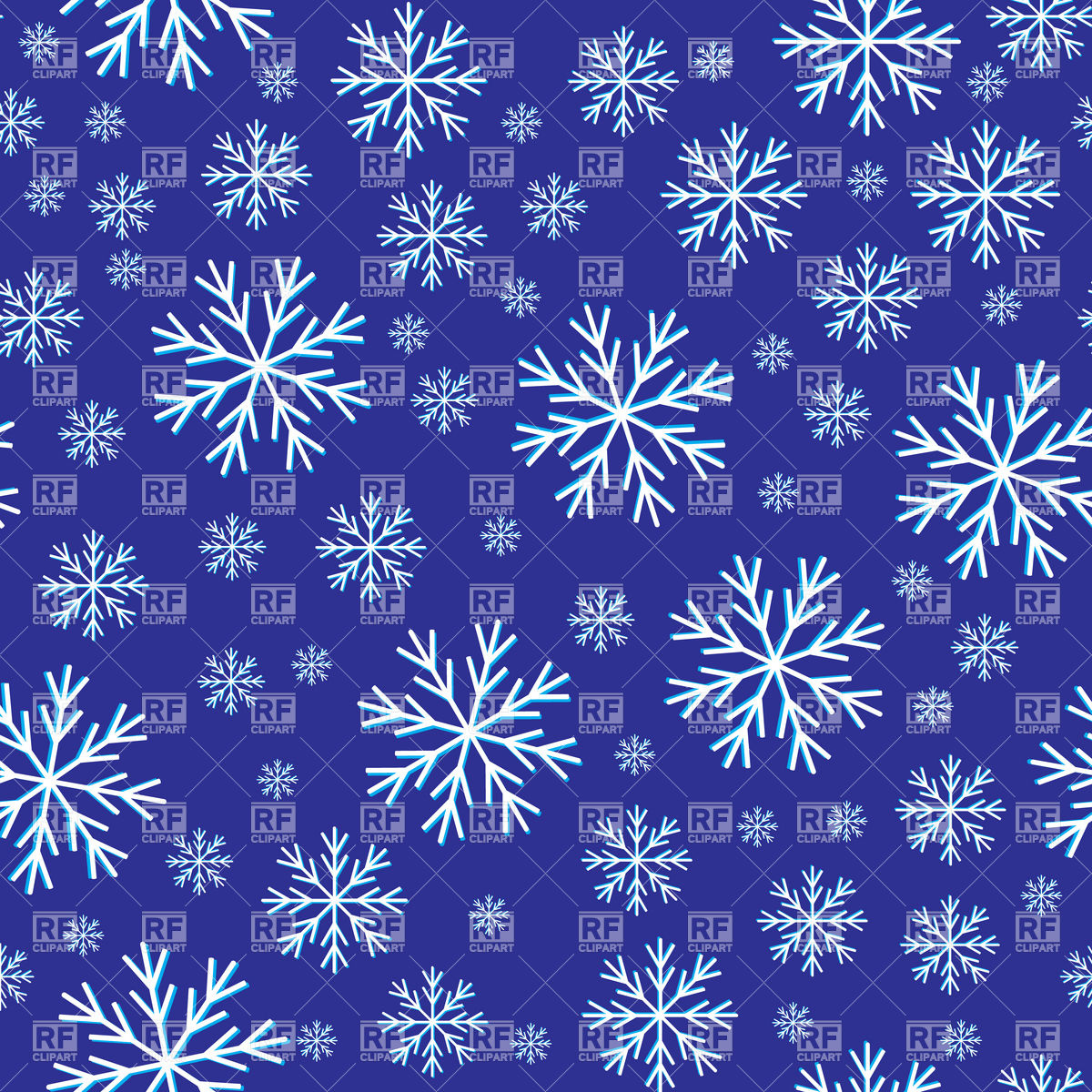 Seamless Winter Snowflakes Blue Background 7302 Backgrounds