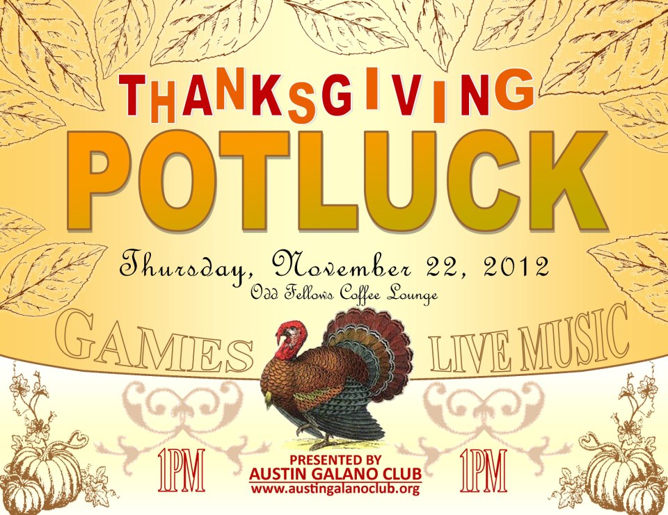 Thanksgiving Potluck Sign Up Sheet