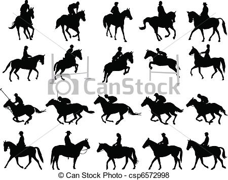 20 High Quality Horsemen Silhouettes   Vector