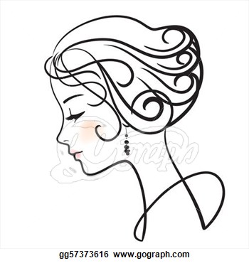 Beautiful Woman Face Vector Illustration