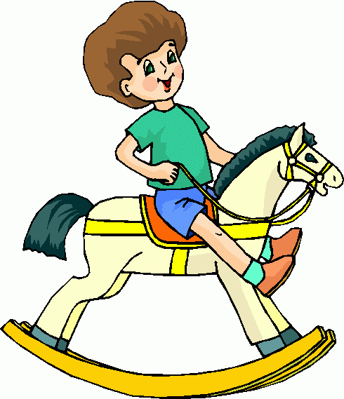 Boy On Rocking Horse 3 Clipart   Boy On Rocking Horse 3 Clip Art
