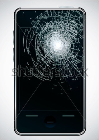 Broken Mobile Phone Stock Vector   Clipart Me