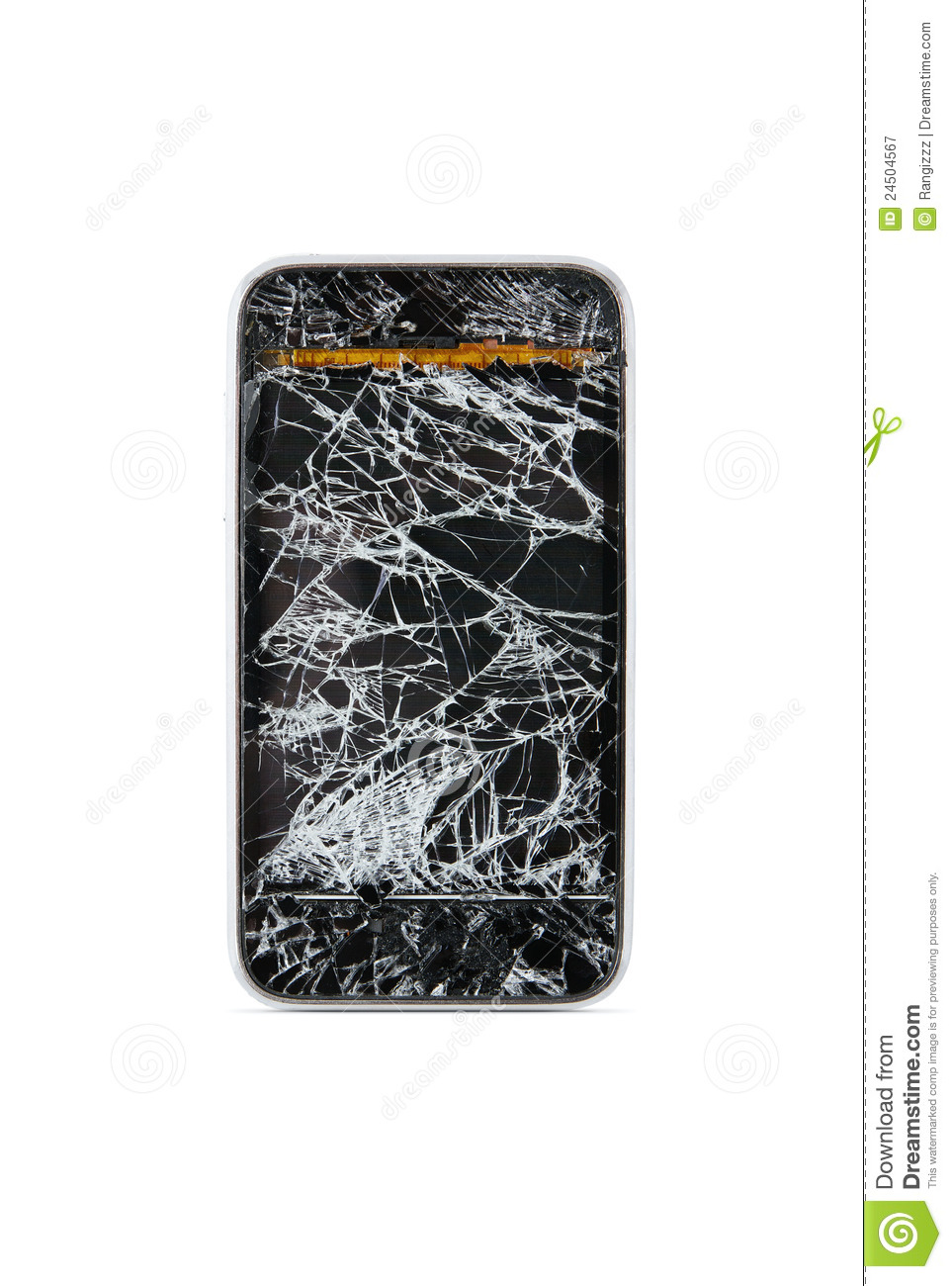 Broken Smart Phone Royalty Free Stock Photography   Image  24504567