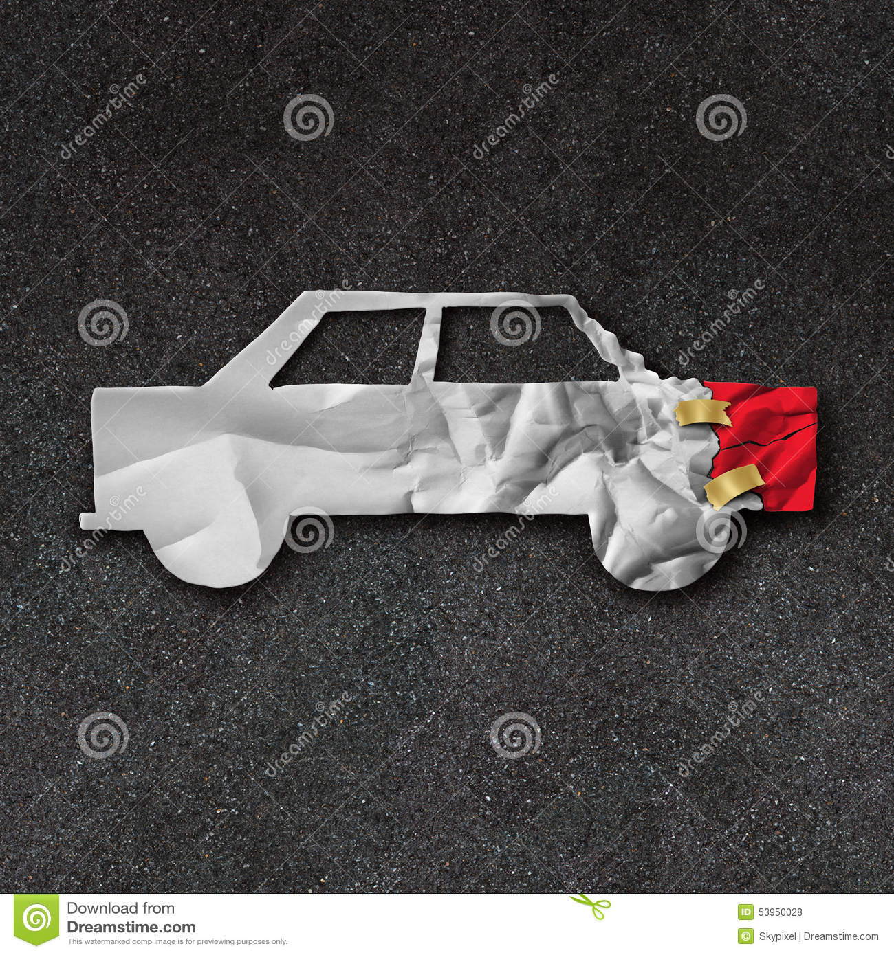 Car Repair Accident Symbol And Automobile Crash Fix Concept On An    