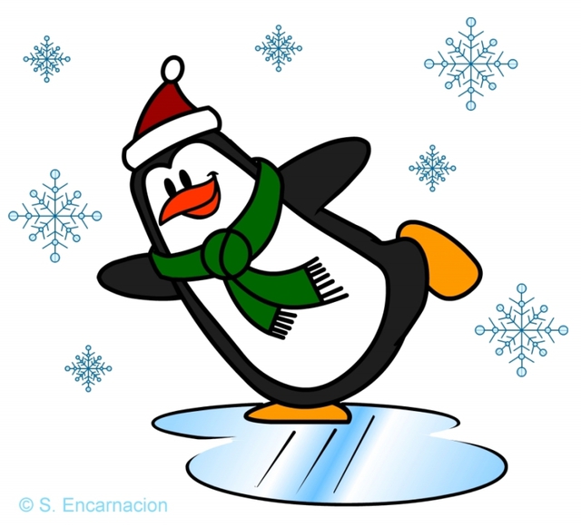 Christmas Ice Skating Penguin   S  Encarnacion Licensed To About