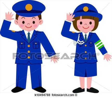 Clip Art   Police Officer Of Children  Fotosearch   Search Clipart