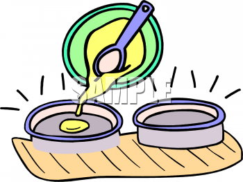 Clipart Picture Of Pouring Cake Batter Into Pans   Foodclipart Com