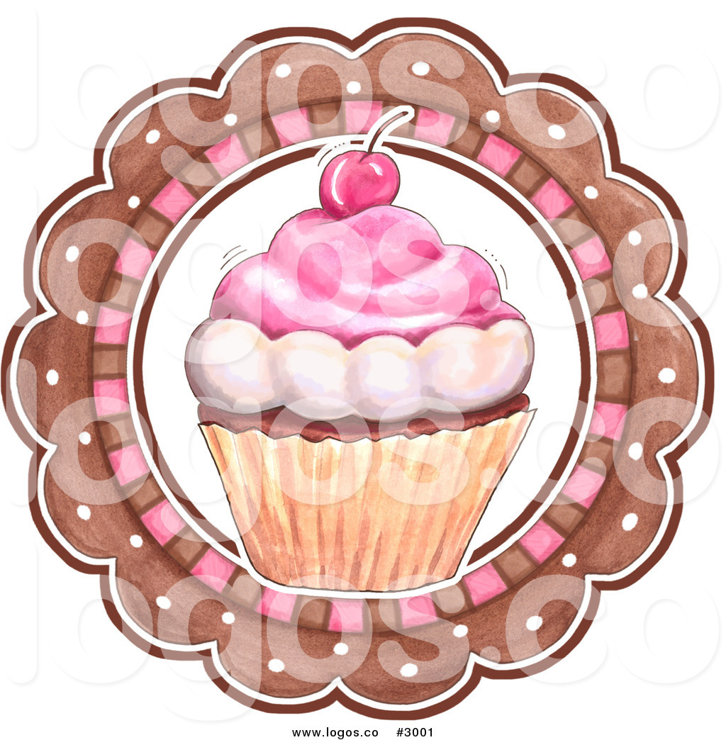 Cupcake And Circle Bakery Logo Logo Clip Art Gina Jane