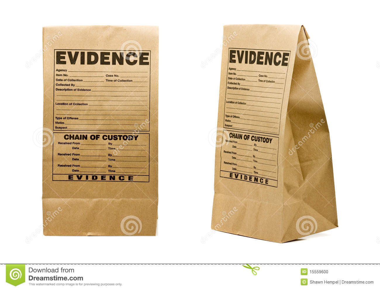 Evidence Bag Stock Photo   Image  15559600
