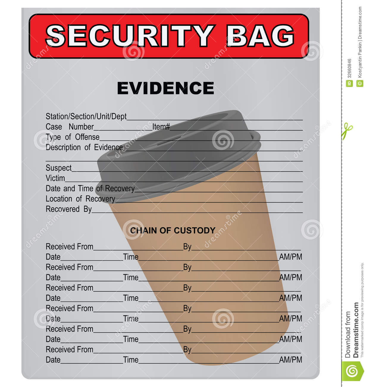 Evidence Clipart Coffee Cup   Material Evidence