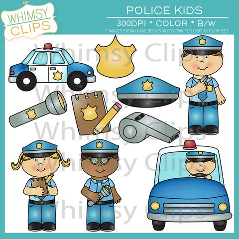 Fun Police Kids Clip Art With Police Officers A Police Car And More