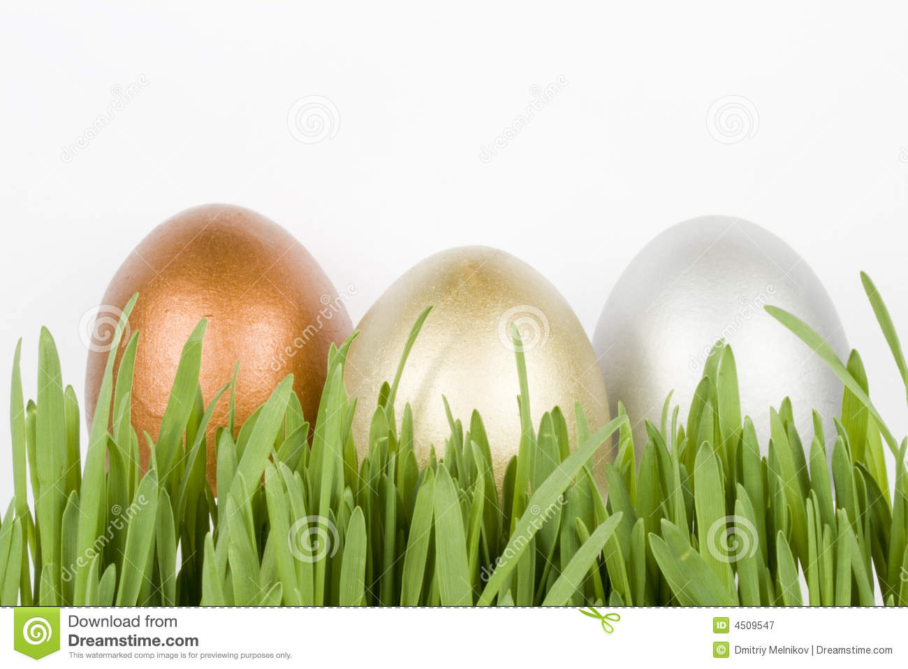 Gold Silver And Bronze Eggs Royalty Free Stock Photography   Image