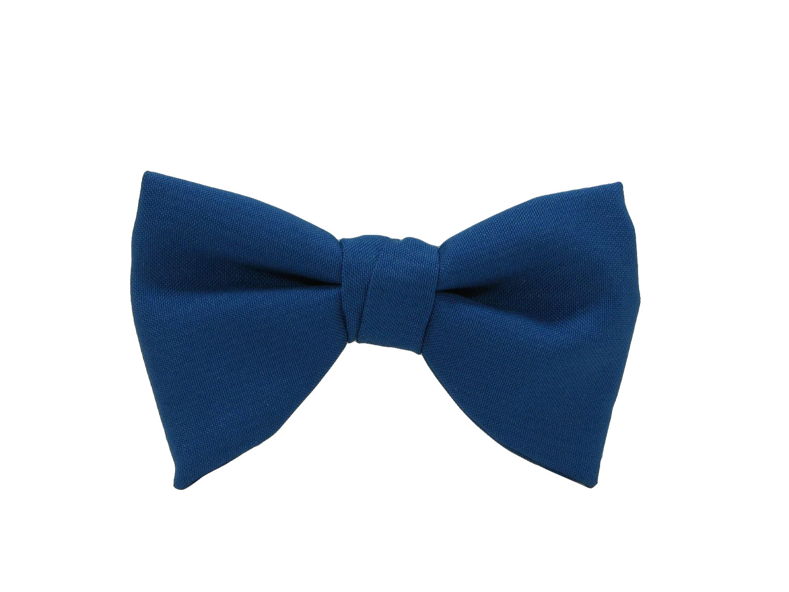     No Label  Mens Lake Blue Polyester Blend Clip Back Bow Tie With