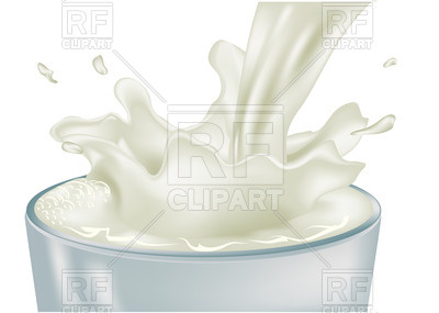 Pouring Milk With Splash 27649 Download Royalty Free Vector Clipart    