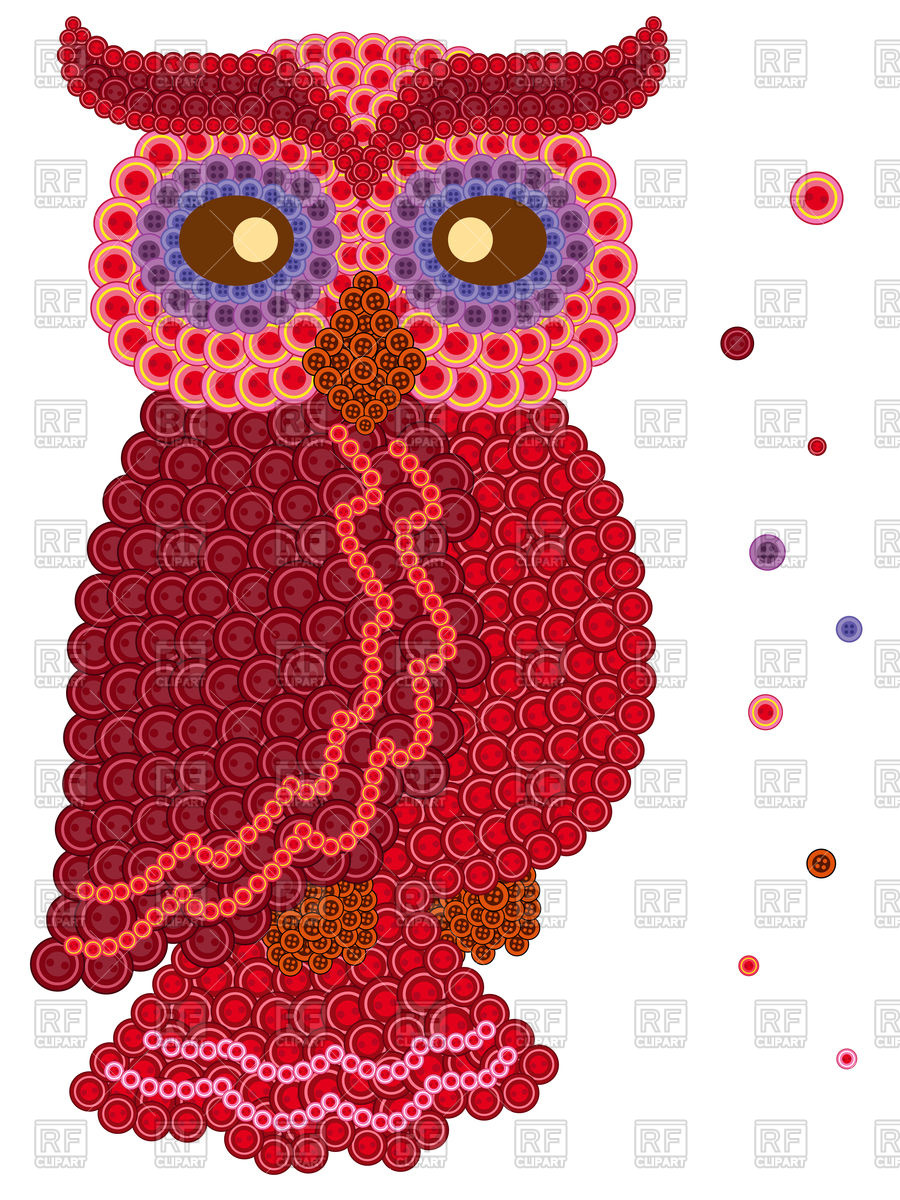 Red Ornamental Owl 76437 Download Royalty Free Vector Clipart  Eps