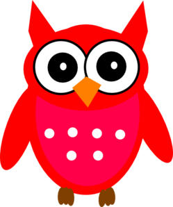 Red Owl Clip Art At Clker Com   Vector Clip Art Online Royalty Free    