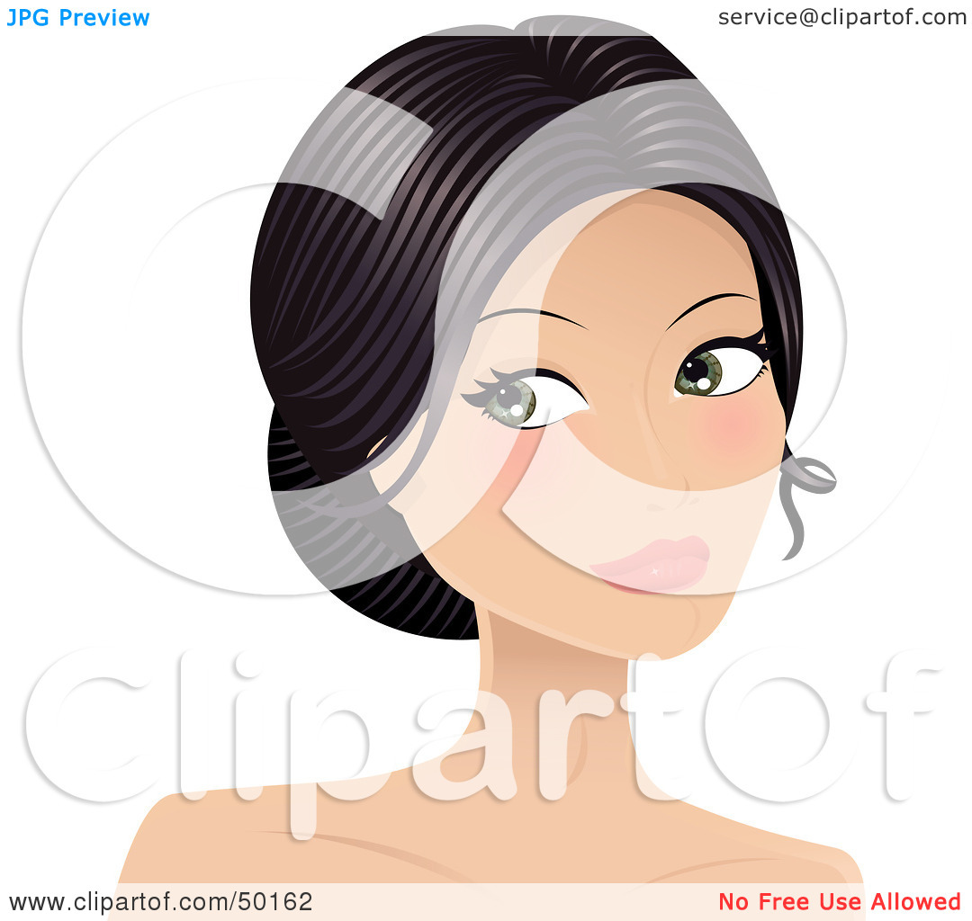 Royalty Free  Rf  Clipart Illustration Of A Beautiful Woman With Dark