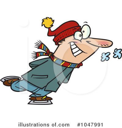 Royalty Free  Rf  Ice Skating Clipart Illustration By Ron Leishman