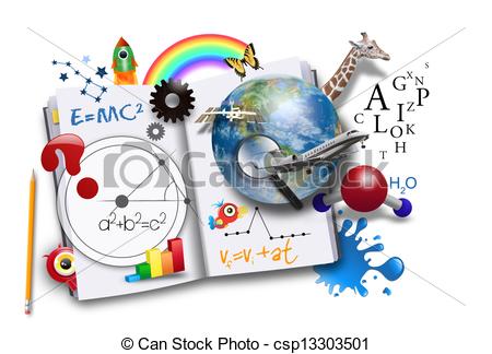 Science And Math   An Open Book Has    Csp13303501   Search Clipart
