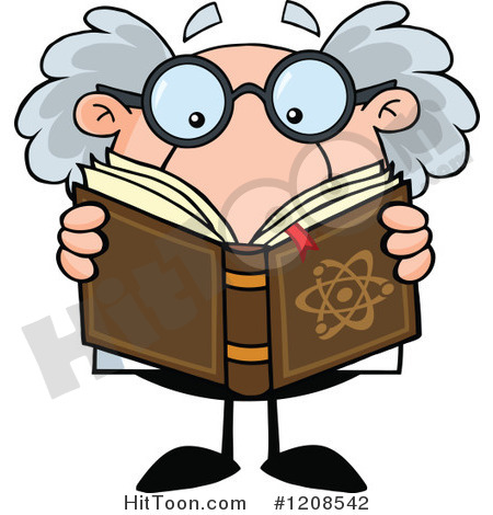 Science Book Clipart Science Professor Reading A