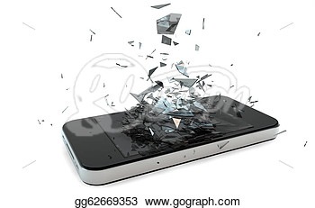Stock Illustration   Broken Phone  Clipart Drawing Gg62669353