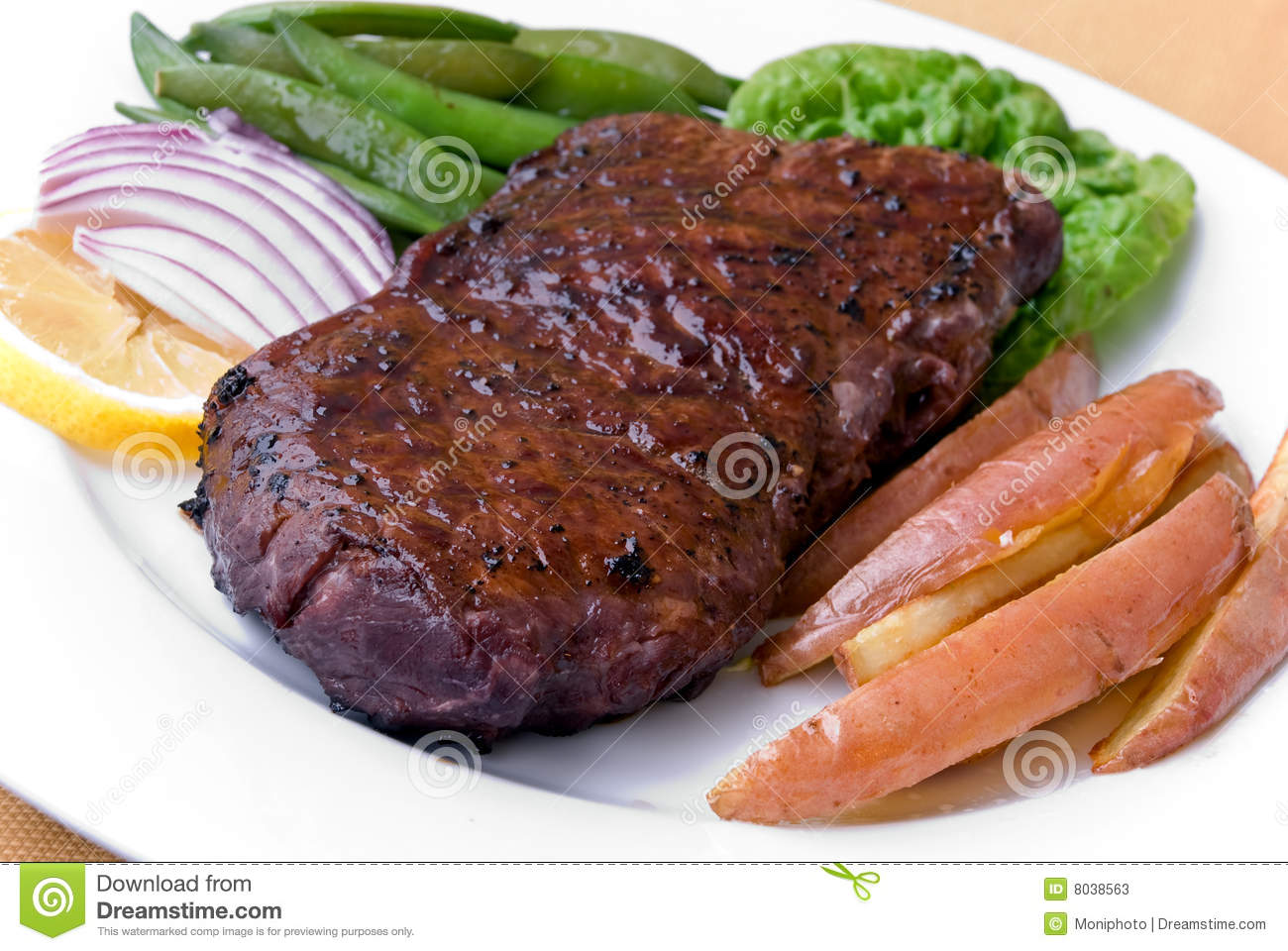 Stock Photos  Roast Beef With Green Beans And Red Potatoes