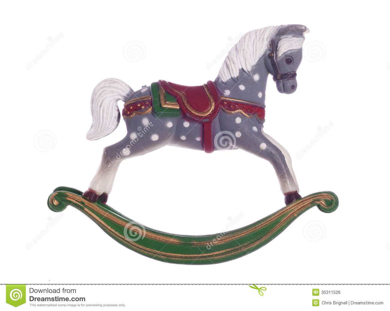 Vintage Rocking Horse Christmas Decoration Royalty Free Stock Image