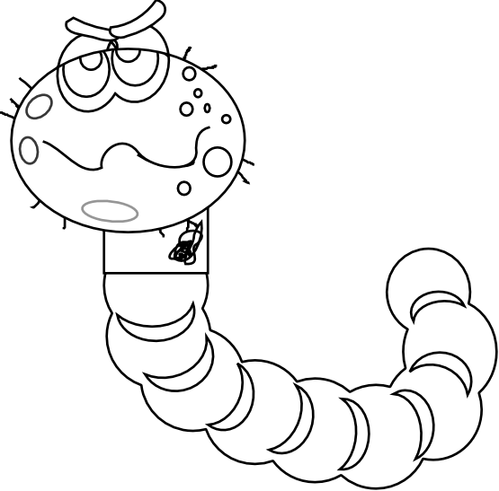 Worm Clip Art Black And White