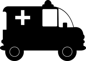 Ambulance Clipart Image   Ambulance Van Or Emergency Vehicle In Black