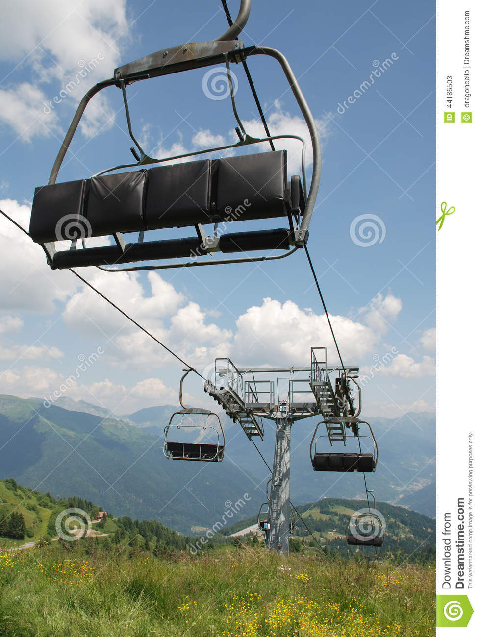 An Empty Chair Ski Lift On Mount Zoncolan In Friuli Italy   Out Of    