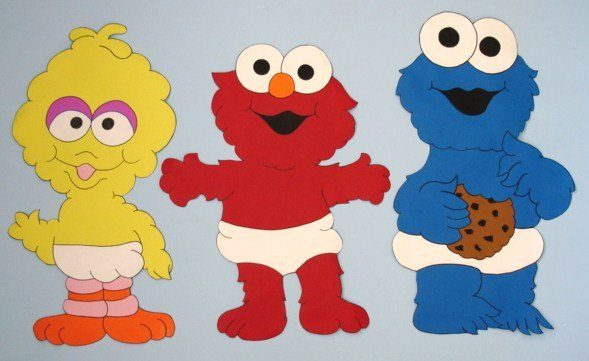 Baby Sesame Street Characters Clip Art Baby Elmo Big Bird Cookie