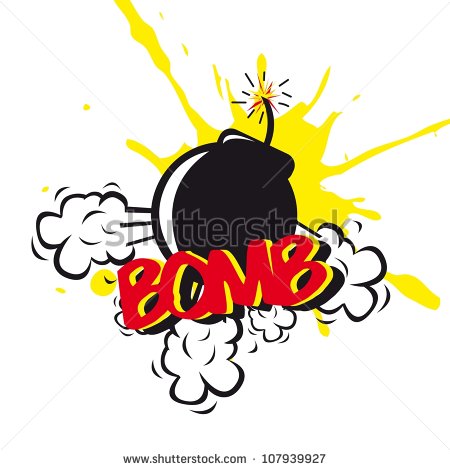 Bomb Comic Over White Background  Vector Illustration   Stock Vector
