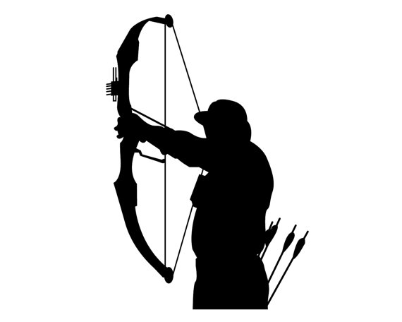 Bow Hunting Vinyl Sticker  Bow Deer Hunter Decal  Compound Bow